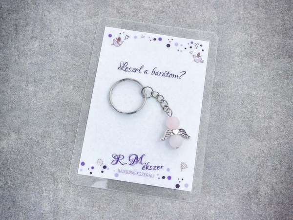 Leszel a barátom kulcstartó rózsakvarccal