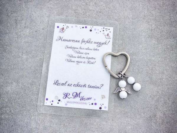 Hamarosan férjhez megyek kulcstartó tejkvarccal