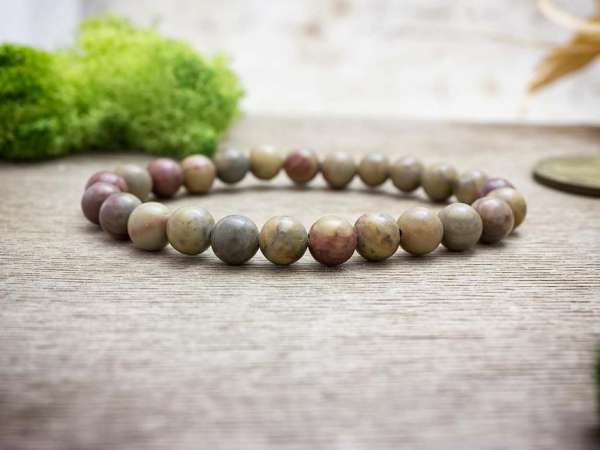 Alkotóerő polikróm jáspis ásvány karkötő