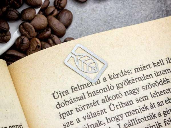 Falevél oldaljelölő acél könyvjelző