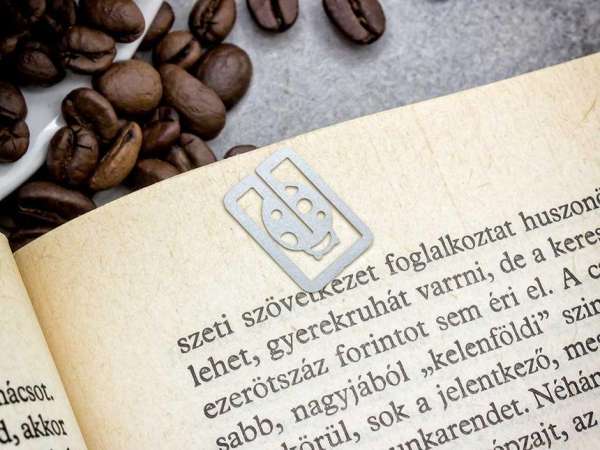Katica oldaljelölő acél könyvjelző