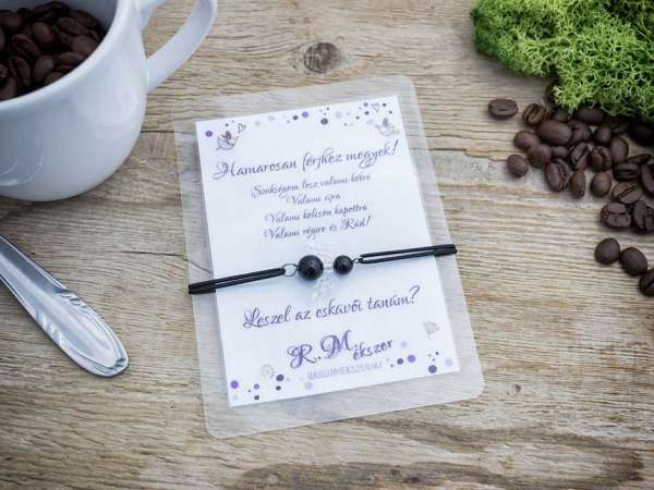 Hamarosan férjhez megyek ónix angyal karkötő