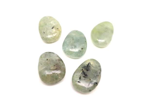 Átfúrt Prehnit csepp medál