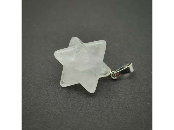 Merkaba medál Hegyikristály 2x2cm