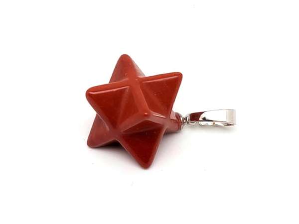 Merkaba medál Jáspis vörös 2x2cm