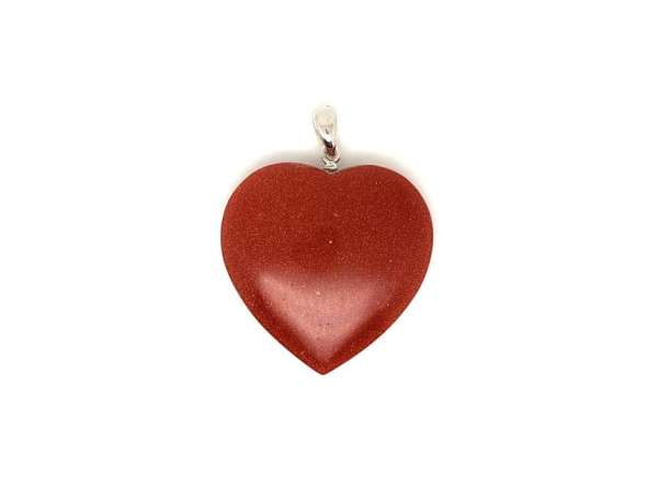 Szív medál Goldstone vörös 4cm