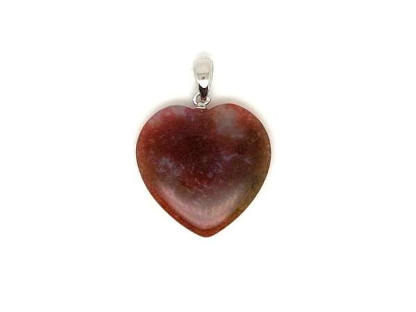 Szív medál Achát Indiai 3cm