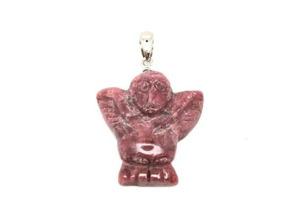 Medál bagoly rodonit 3x3cm