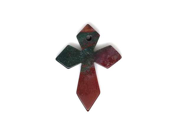 Átfúrt medál vegyes kereszt 35-40x55mm