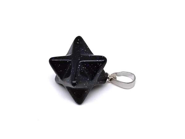 Merkaba medál goldstone kék 2x2cm