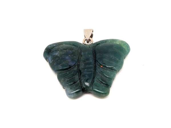 Pillangó medál achát indiai 4x3cm