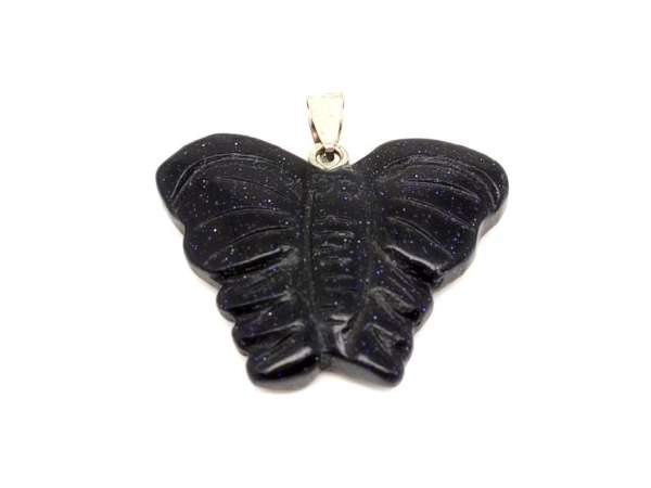 Pillangó medál goldstone kék 4x3cm