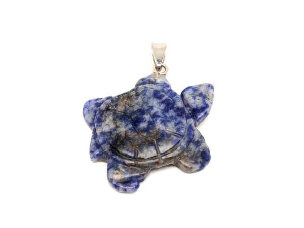 Teknős medál szodalit spot 3,5x3,5cm