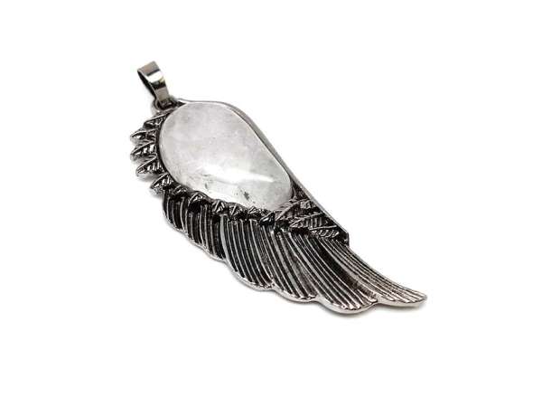 Angyalszárny medál fém Hegyikristály 2x6cm