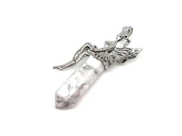 Csúcs medál fém angyal Howlit 2,5x6cm