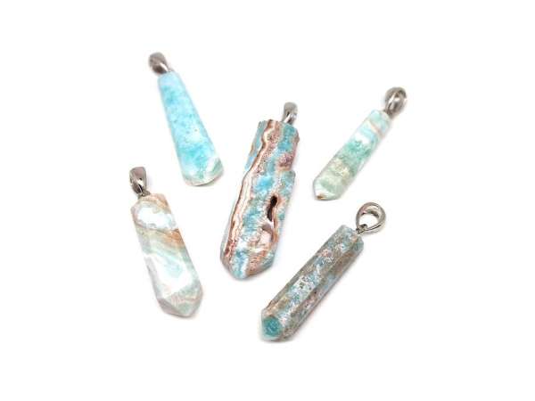 Csúcs medál Aragonit kék 2,5-5cm