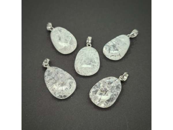 20/25mm Hegyikristály roppantott csepp medál