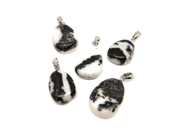 20/25mm Jáspis zebra csepp medál