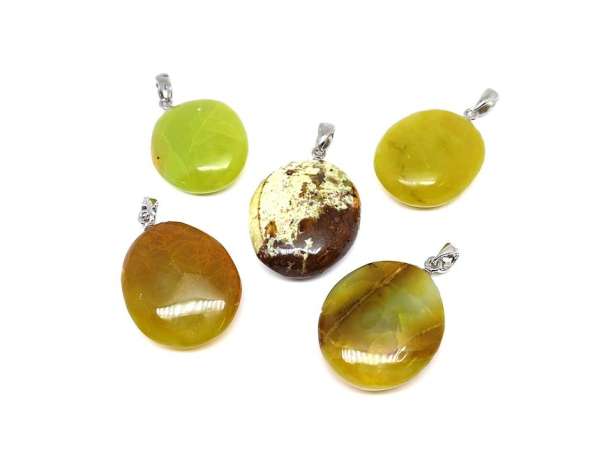 Lencse medál Opál zöld AA (MDG)