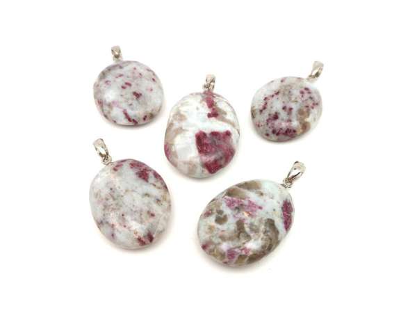 Lencse medál Rubellit kvarc AA (MDG)