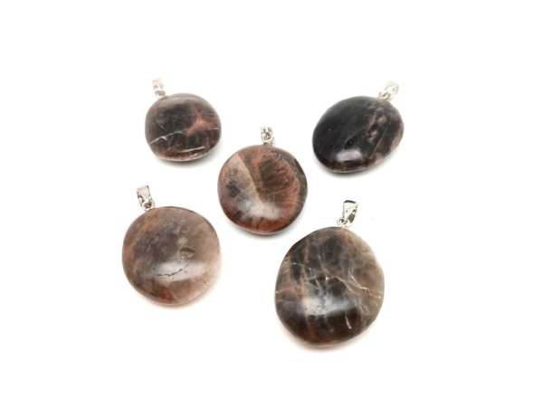 Lencse medál Holdkő fekete AA (MDG)