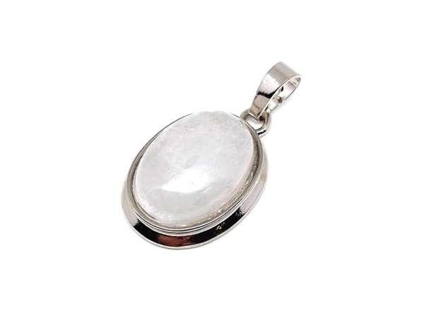 Ovális medál fém hegyikristály 1,5x2cm