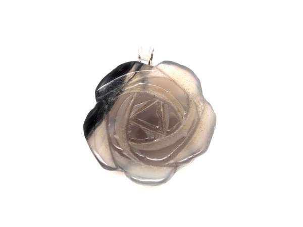 Virág medál Achát 3cm