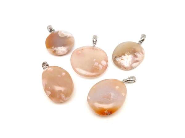 Lencse medál Achát virág AA (MDG)