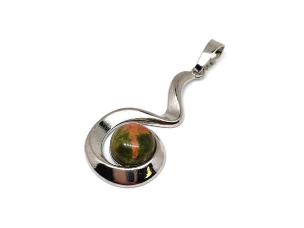 Spirál medál fém Unakit 2x3,5cm