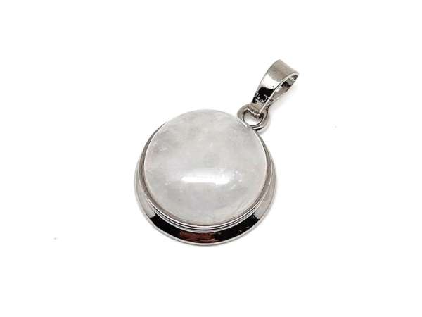 Kerek medál fém Hegyikristály 2cm