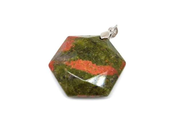 Hexagon medál Unakit 3cm