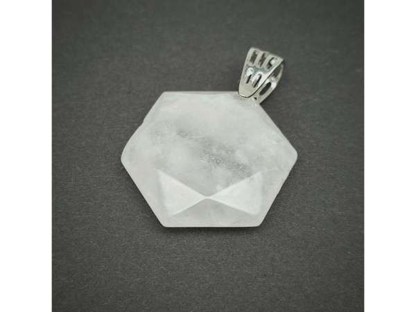 Hexagon medál Hegyikristály 3cm