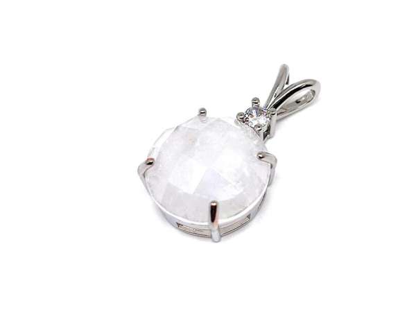 Kerek medál fém faz Hegyikristály 16mm