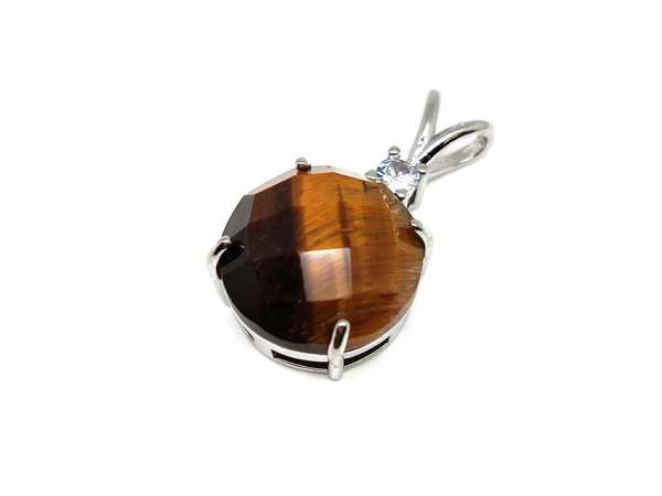 Kerek medál fém faz Tigrisszem 16mm