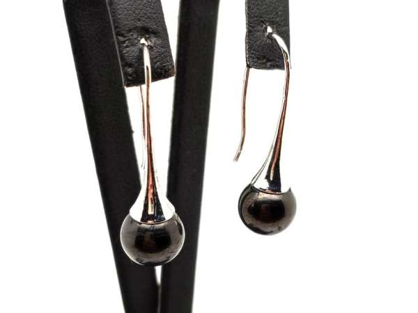 Fülbevaló golyó gagát kürt lógós 9-10mm