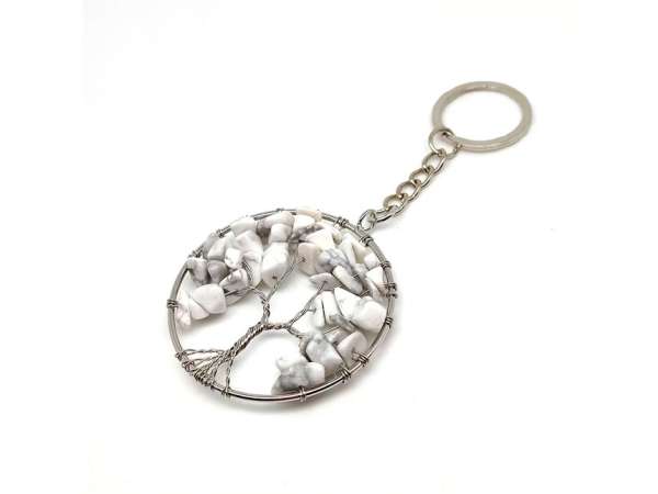 Életfa drótos howlit kulcstartó 5cm