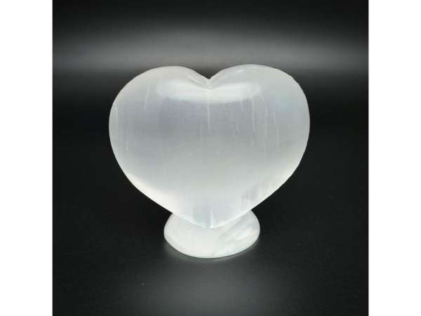 Szelenit szív álló 8-9cm