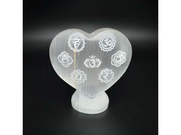 Szelenit szív álló csakra 8-9cm