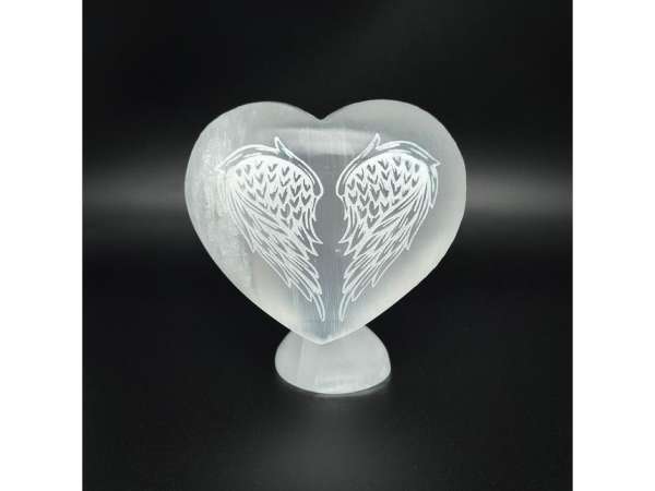 Szelenit szív álló szárny 8-9cm