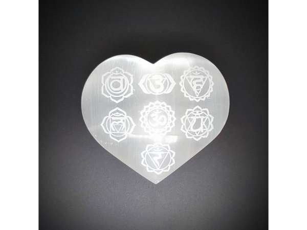 Szelenit szív csakra 9-10cm