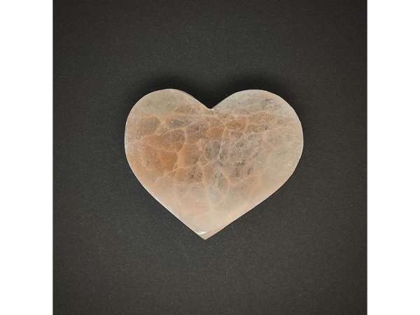 Szelenit szív lapos narancs 8cm