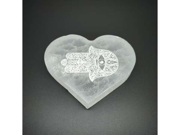 Szelenit szív lapos fatima keze 7-8cm
