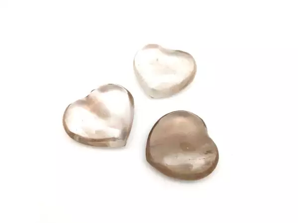 Szív Füstkvarc AA 3-4cm (MDG)