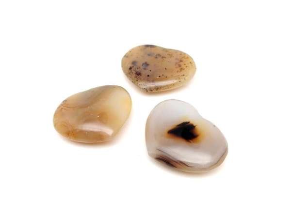 Szív achát dendrites 3-4cm (MDG)