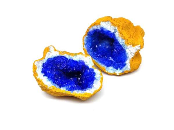 Kvarc geóda kék sárga külső M