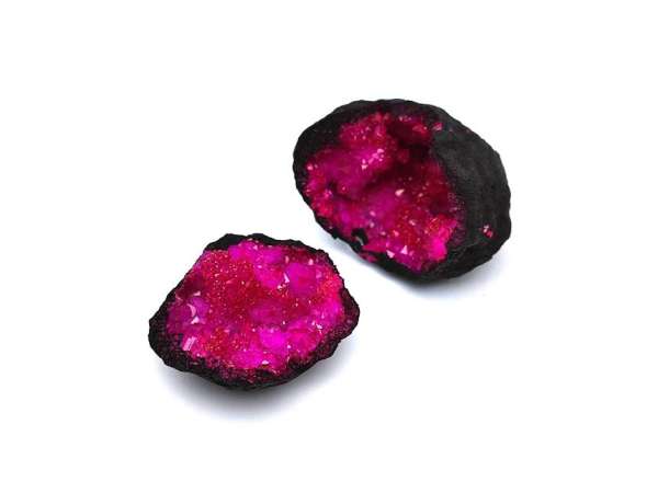 Kvarc geóda pink fekete külső M