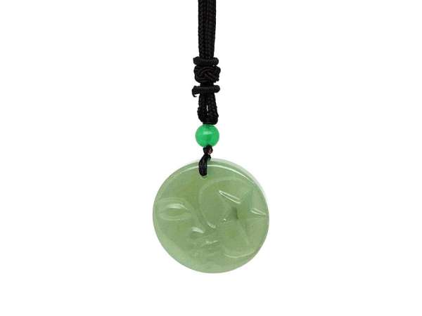 Kör hold csillag aventurin medál zsinóron 3,5cm