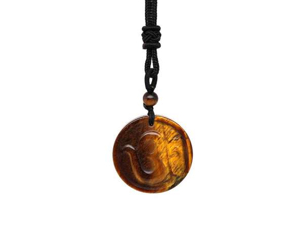 Kör om tigrisszem medál zsinóron 3,5cm