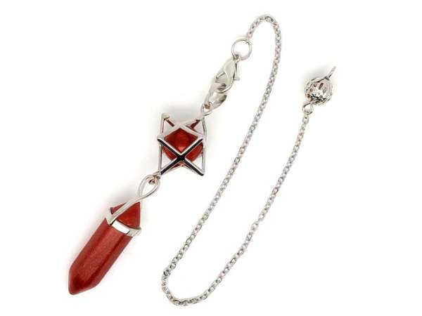 Inga csúcs merkaba Jáspis vörös 8x35mm