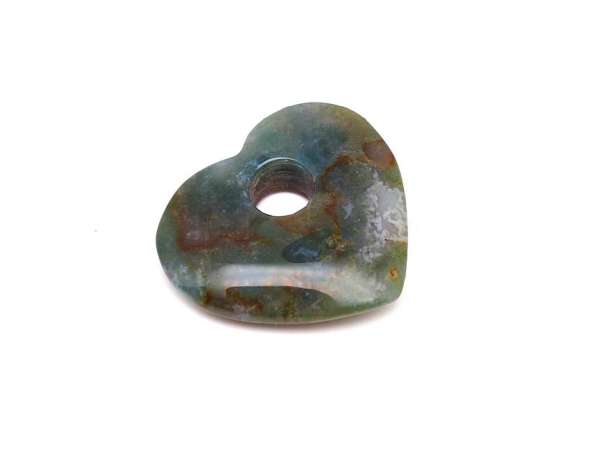 Achát indiai fánk szív 35x35mm